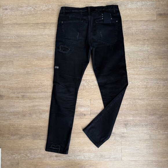 KSUBI 'Van Winkle' Distressed Denim - 36" - BLACK - Picture 5 of 7